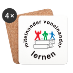 Untersetzer (4er-Set) von Printequipment - ADHSS-LOGO - Weiß