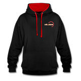 Kontrast-Hoodie von AWDis Just Hoods - BMSS-LOGO - Schwarz/Rot