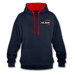 Kontrast-Hoodie von AWDis Just Hoods - BMSS-LOGO - Navy/Rot