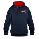 Kontrast-Hoodie von AWDis Just Hoods - BMSS-LOGO - Navy/Rot