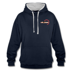 Kontrast-Hoodie von AWDis Just Hoods - BMSS-LOGO - Navy/Grau meliert