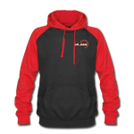 Unisex Baseball Hoodie von AWDis Just Hoods - BMSS-LOGO - Schwarz/Rot