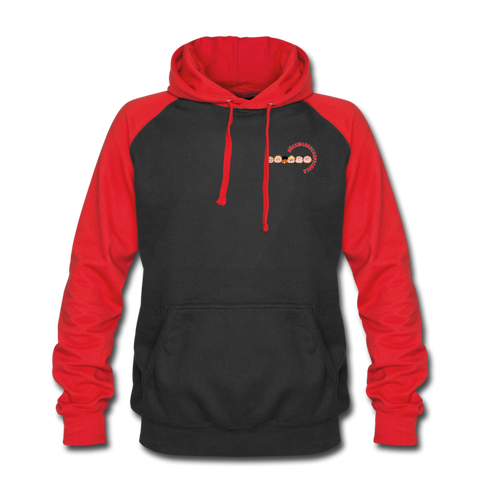 Unisex Baseball Hoodie von AWDis Just Hoods - BMSS-LOGO - Schwarz/Rot