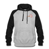 Unisex Baseball Hoodie von AWDis Just Hoods - BMSS-LOGO - Grau meliert/Schwarz