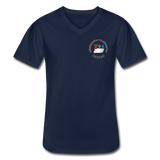 Klassisches Männer-T-Shirt mit V-Ausschnitt von Gildan - ADHSS-LOGO - Navy