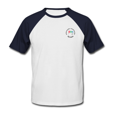 Männer Baseball-T-Shirt von Fruit of the Loom - ADHSS-LOGO - Weiß/Navy