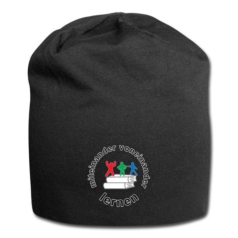 Jersey-Beanie von Build your Brand - ADHSS-LOGO - Schwarz