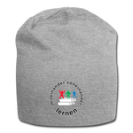 Jersey-Beanie von Build your Brand - ADHSS-LOGO - Grau meliert