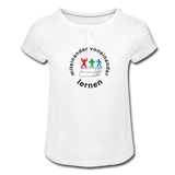 Mädchen-T-Shirt mit Rüschen - ADHSS-LOGO - Weiß