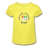 Mädchen-T-Shirt mit Rüschen - ADHSS-LOGO - Gelb