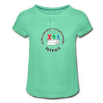 Mädchen-T-Shirt mit Rüschen - ADHSS-LOGO - Mintgrün