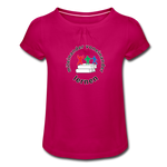 Mädchen-T-Shirt mit Rüschen - ADHSS-LOGO - Fuchsia