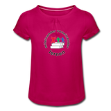 Mädchen-T-Shirt mit Rüschen - ADHSS-LOGO - Fuchsia