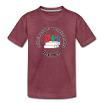 Kinder Premium T-Shirt - ADHSS-LOGO - Bordeauxrot meliert