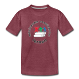 Kinder Premium T-Shirt - ADHSS-LOGO - Bordeauxrot meliert