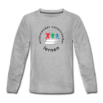 Kinder Premium Langarmshirt - ADHSS-LOGO - Grau meliert