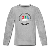 Kinder Premium Langarmshirt - ADHSS-LOGO - Grau meliert