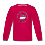 Kinder Premium Langarmshirt - ADHSS-LOGO - dunkles Pink