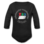 Baby Bio-Langarm-Body - ADHSS-LOGO - Schwarz