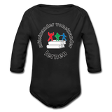 Baby Bio-Langarm-Body - ADHSS-LOGO - Schwarz