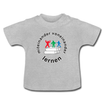 Baby T-Shirt von BabyBugz - ADHSS-LOGO - Grau meliert