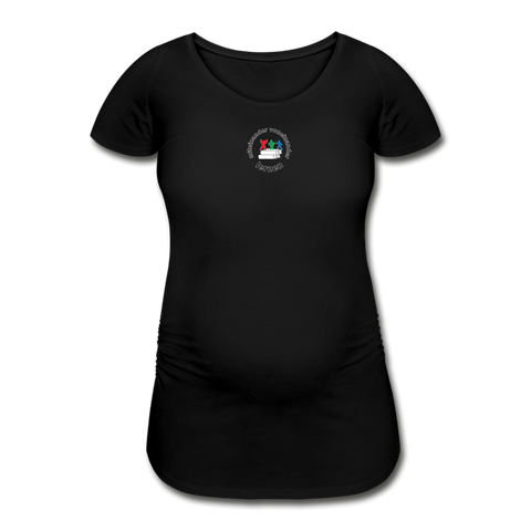 Frauen Schwangerschafts-T-Shirt - ADHSS-LOGO - Schwarz