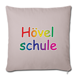 Sofakissenbezug 44 x 44 cm - HVL-Logo - helles Taupe