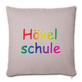 Sofakissenbezug 44 x 44 cm - HVL-Logo - helles Taupe