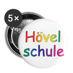 Buttons Mittel 32 mm (5er Pack) von Buttonworldshop - HVL-Logo - Weiß