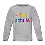 Kinder Premium Langarmshirt - HVL-Logo 1 - Grau meliert