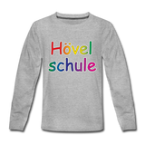 Kinder Premium Langarmshirt - HVL-Logo 1 - Grau meliert