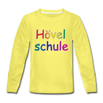 Kinder Premium Langarmshirt - HVL-Logo 1 - Gelb
