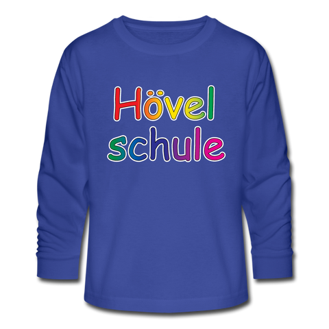 Teenager Langarmshirt von Fruit of the Loom - HVL-Logo 1 - Royalblau