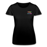 Frauen-T-Shirt von Fruit of the Loom - HVL-Logo - Schwarz