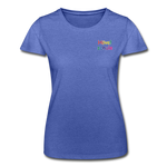 Frauen-T-Shirt von Fruit of the Loom - HVL-Logo - Blau meliert