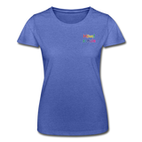 Frauen-T-Shirt von Fruit of the Loom - HVL-Logo - Blau meliert