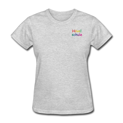 Frauen Heavy T-Shirt von GILDAN - HVL-Logo - Grau meliert