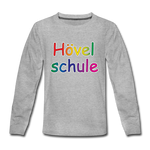 Teenager Premium Langarmshirt - HVL-Logo 1 - Grau meliert