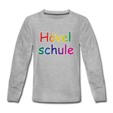 Teenager Premium Langarmshirt - HVL-Logo 1 - Grau meliert