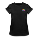 Frauen Oversize T-Shirt - HVL-Logo - Schwarz