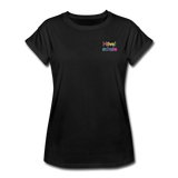 Frauen Oversize T-Shirt - HVL-Logo - Schwarz