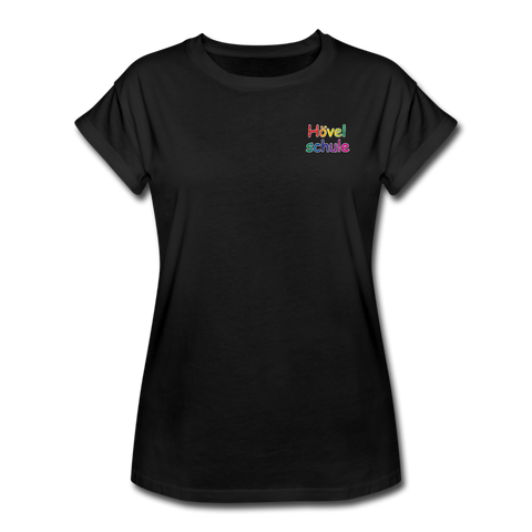 Frauen Oversize T-Shirt - HVL-Logo - Schwarz