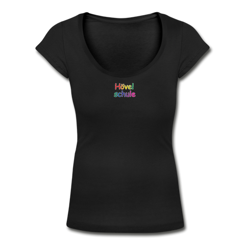 Frauen T-Shirt mit U-Ausschnitt von SOL'S - HVL-Logo - Schwarz