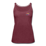 Frauen Premium Tank Top - HVL-Logo - Bordeauxrot meliert