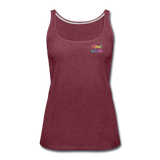 Frauen Premium Tank Top - HVL-Logo - Bordeauxrot meliert