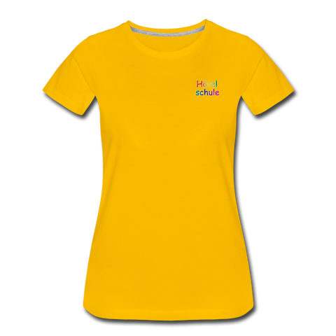 Frauen Premium T-Shirt - HVL-Logo - Sonnengelb