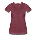 Frauen Premium T-Shirt - HVL-Logo - Bordeauxrot meliert