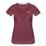 Frauen Premium T-Shirt - HVL-Logo - Bordeauxrot meliert