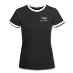 Frauen Kontrast-T-Shirt - HVL-Logo - Schwarz/Weiß