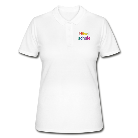 Frauen Polo Shirt von GILDAN - HVL-Logo - Weiß